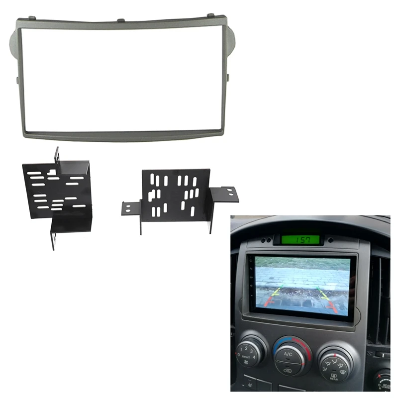 2Din Car Radio Fascia for Hyundai Starex/H1 DVD Stereo Frame Plate Adapter Mounting Dash Installation Bezel Trim Kit