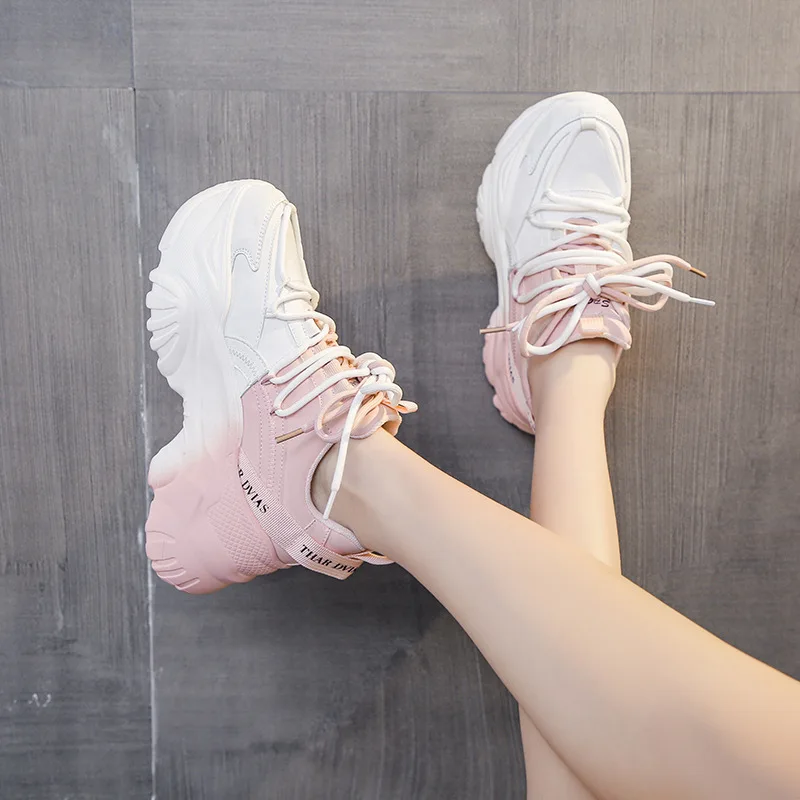 

Dad Shoes Women's New Spring and Autumn 2025Thick-soled Height-increasing White Breathable Mesh Fashionable Sneaker Casual Shoes