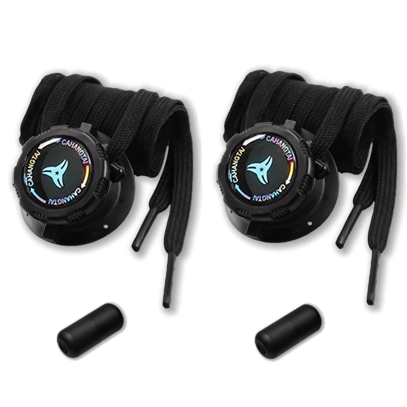Schwarz-weiße flache Schnürsenkel mit Drehverschluss, einfach zu installierende automatische Schnürsenkel, Schnürsenkel für Outdoor-Sportarten, Unisex, 1 Paar/2 Paar