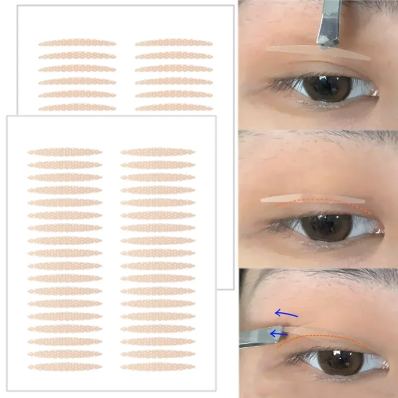 Invisible Double Eyelid Sticker 6 Sheet Natural Waterproof Transparent Self Adhesive Mesh-Lace Slim/Wide Eyelid Tape Eyes Makeup