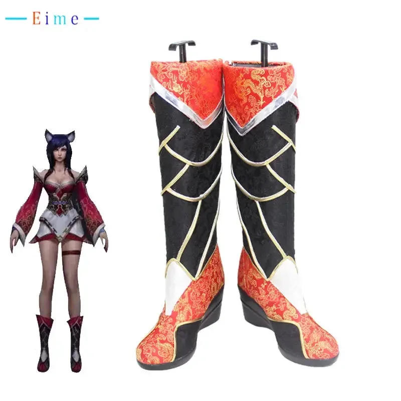 

NewLOL The Nine-Tailed Fox Ahri cosplay shoes PU leather shoes Halloween carnival boots cosplay props custom made2025