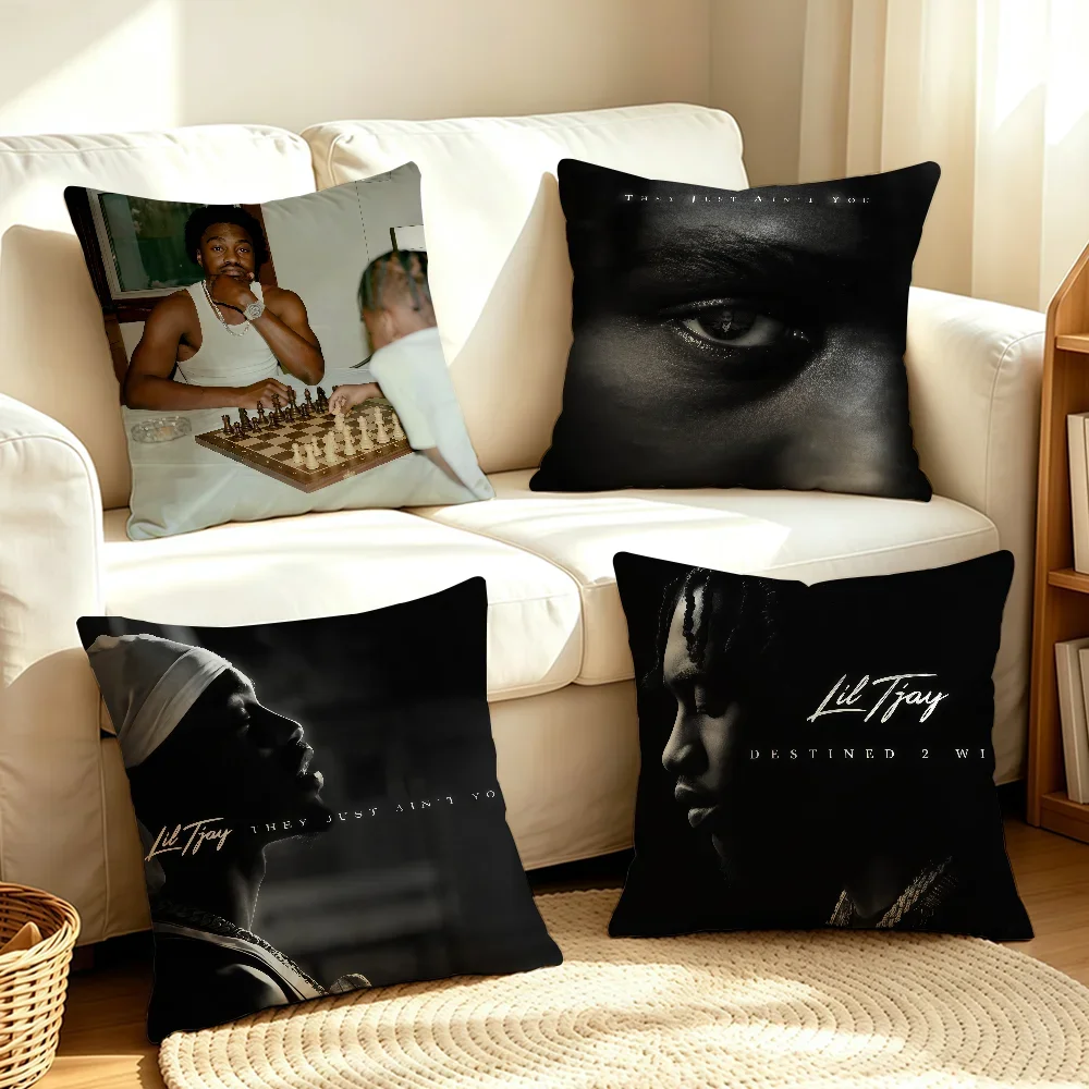 Rapper L-Lil T-Tjay They Just Ain't You cushion cover Soft Smooth Pillow Case Hidden Zipper Washable Decorative Office Gift