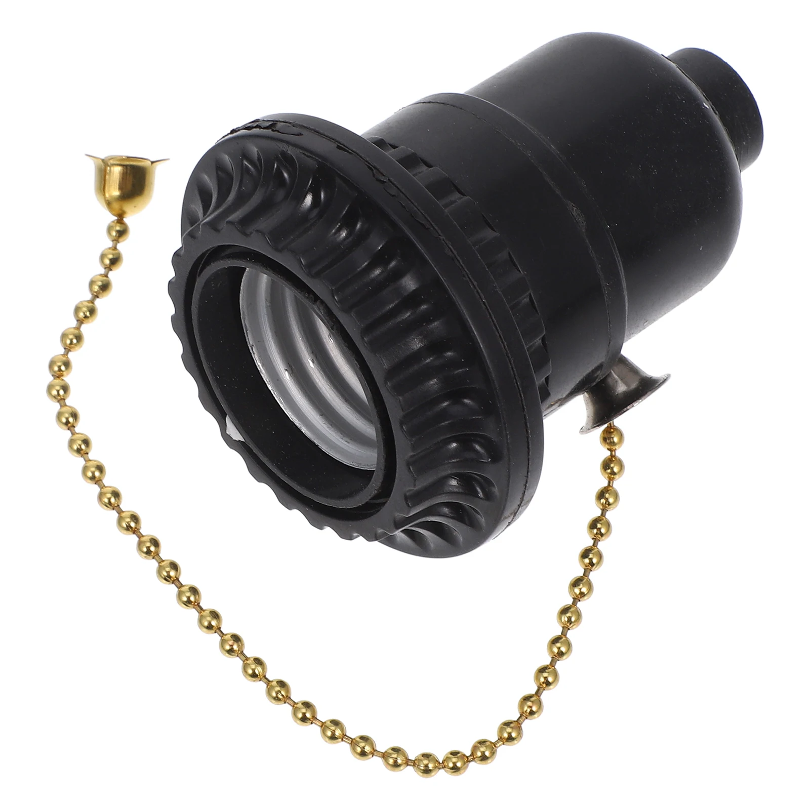 

E27 Universal Metal Pull Chain Switch Lamp Base Socket Bulb Holder Golden Compact Efficient Durable Wide