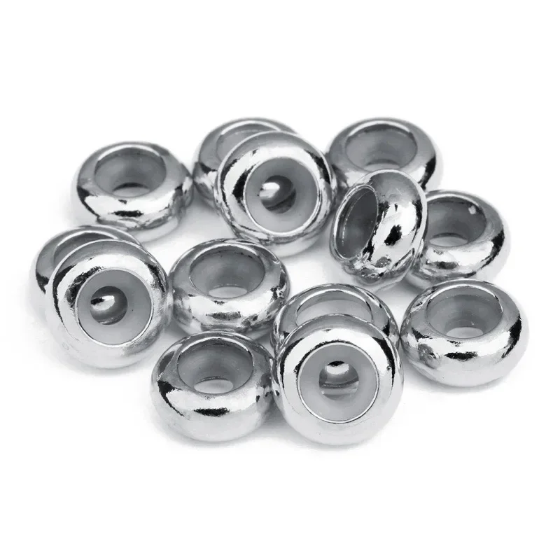 10pcs/lot Stainless Steel Stopper Clip Beads Charms with Rubber Inside Fit Bracelet Bangle DIY Glass Beads for Jewelry Making image 5