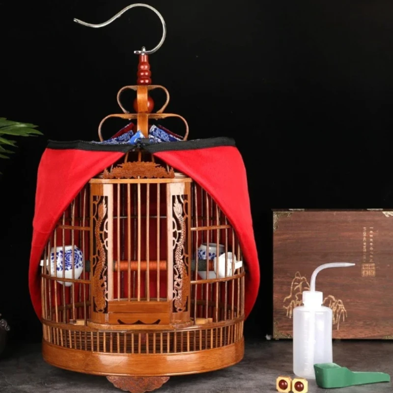 thrush bird cage bamboo boutique complete set of accessories ocean cage factory carved myna bird cage large hand