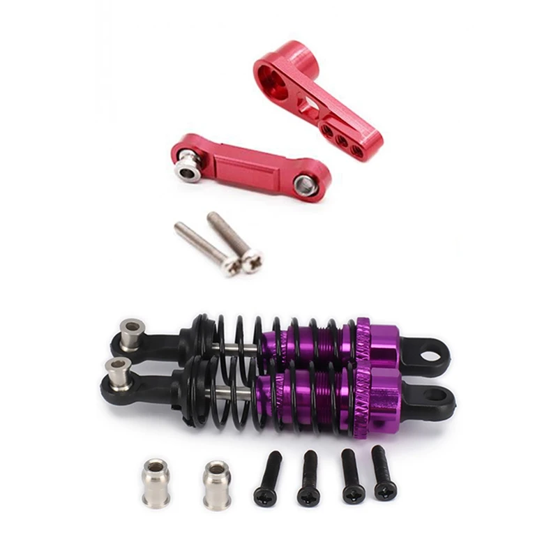 

L81A 2025-2 Set RC Car Part: 1 Set Oil Adjustable 65Mm Shock Absorber Damper & 1 Set 25T Servo Arm Horn Servo Pull Rod