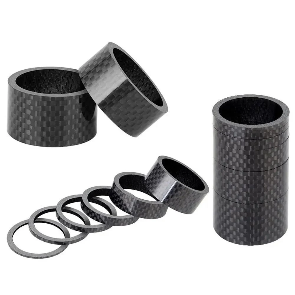 Carbon Fiber Bike Headset Spacer Kit 1/2/3/5/8/10/15/20mm MTB Bike Headset Rings Bicycle Headset Spacer Kit for 28.6mm