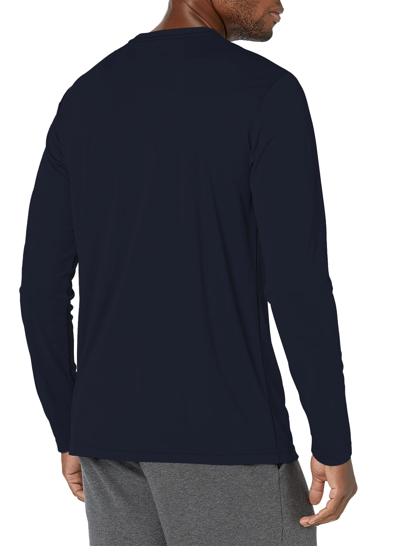 Herren Langarm-Sonnenschutz-Shirt Leichtes Workout UV-Schutz Schnelltrocknend Wander-T-Shirt Radsport Angeln Sportoberteil – Detail 20