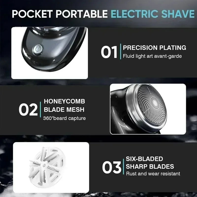 Electric Shaver Portable Razor Travel Attire Wet And Dry Men USB Rechargeable Shaver Charging Simple Washable Mini Shave