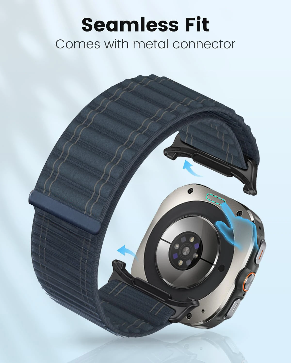 Anello in nylon per Samsung Galaxy Watch Ultra Strap 47mm Accessori Sport Cintura traspirante Bracciale Galaxy Watch 7 Ultra Band 47 mm