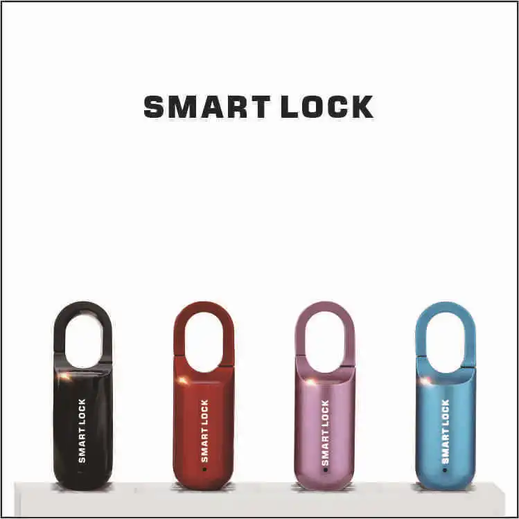 Imagem -06 - Cadeado Preto Mini Fingerprint Smart Touch Fingerprint Door Lock Usb Keyless Anti Roubo Bloqueio para Viagem Case Gaveta Bloqueio do Armário