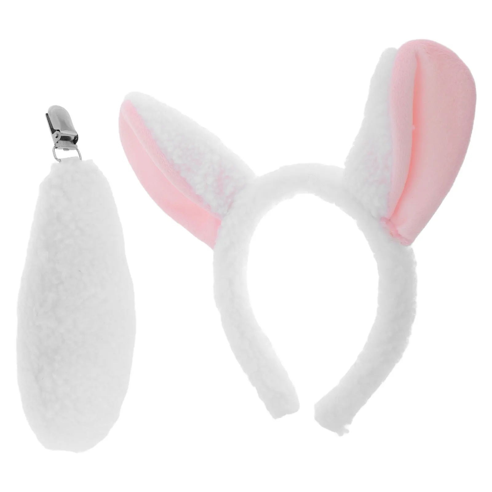 

Children's Dress Set Cute Animal Ears Head Band Headbands Props Cartoon Headdress Lamb Cloth Fabric; Safe Clip Woman