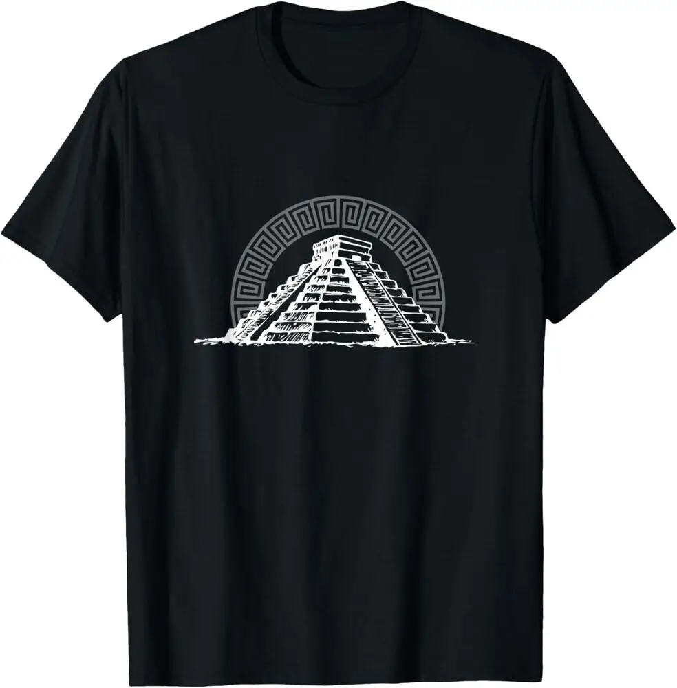 NEW LIMITED Ancient Sacred Mayan Aztec Calendar Pyramid Geometry T-Shirt High Quality 100%Cotton Short Sleeve