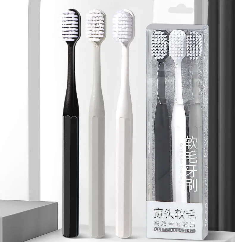 3-pack Household Toothbrush Soft-bristle Advanced Set Cleaning Tooth Guard Travel Nano Adult Universal Bristles