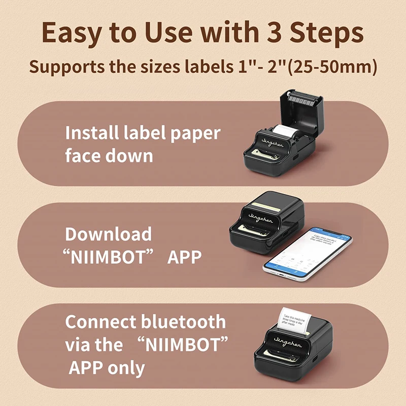 Niimbot B21 Self-Adhesive Label Printer Sticker Bluetooth Mini Portable Thermal Label Maker Printer Labeling Machine For Mobile