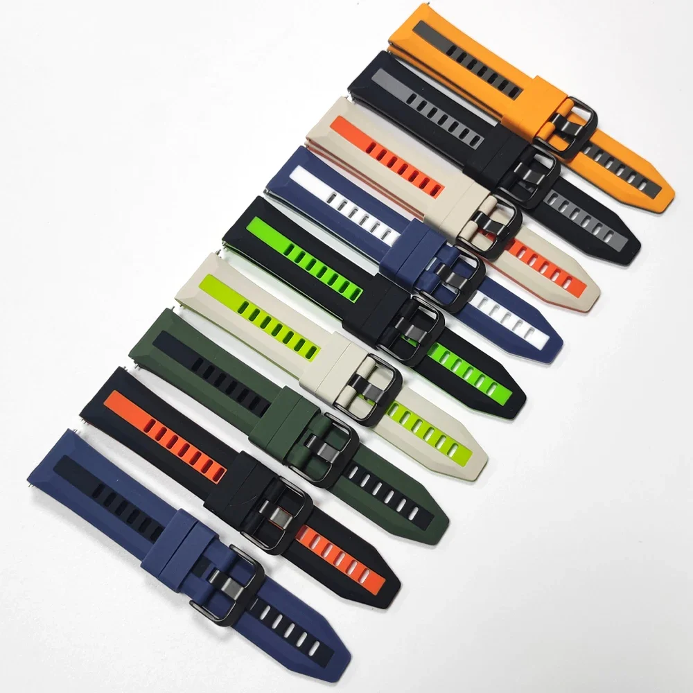 22mm Silicone Strap Bracelet For HUAWEI WATCH GT 6 GT6 Pro GT5 GT4 GT3 GT2 46mm Watch 5/4/3 Pro Band Watchbands Soft Wristbands