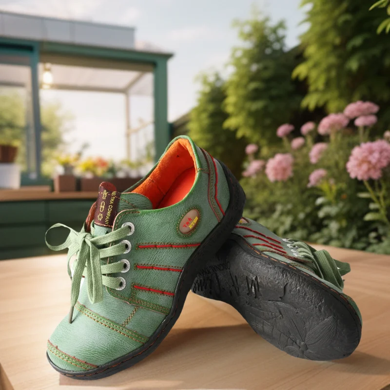 

TMA EYES Осенние новые кожаные однотонные женские кроссовки с ручной строчкой