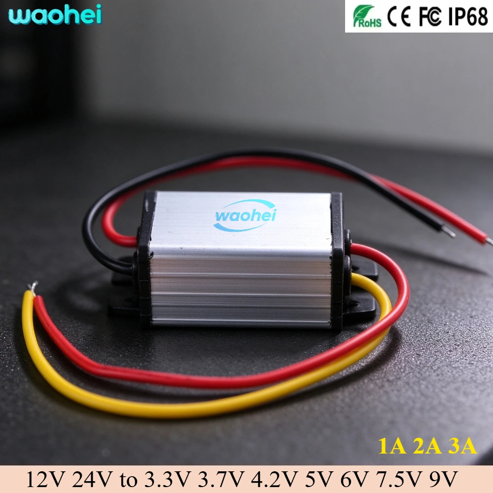 DC To DC Converter 12V To 3V 3.3V 3.7V 5V 6V 9V 3A Power Supply Voltage Converter Buck Step-Down Module 12V 24V To 5V for Car