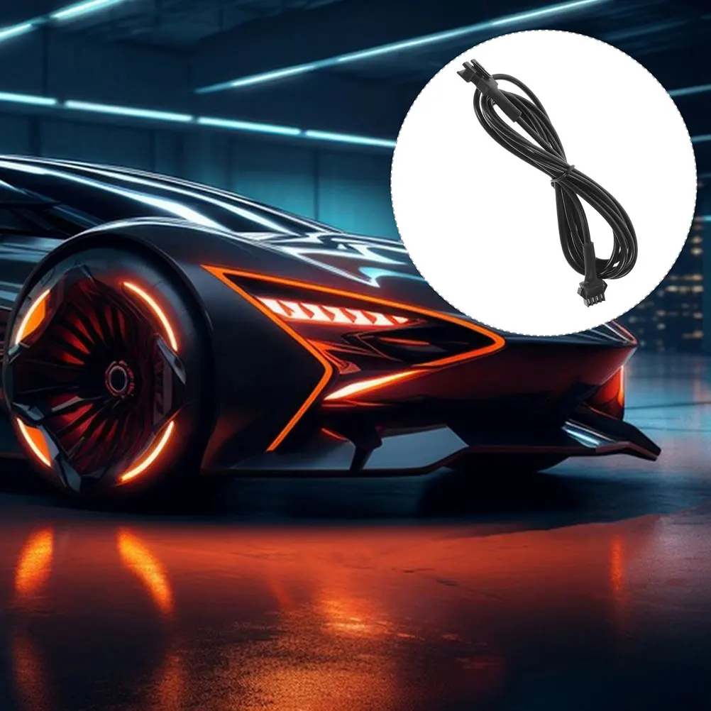 

2pcs Pvc Waterproof Extension Cable Neon Light Cord 4-Pin Led Strip Wire For Motorcycle Atv Car Rock Lights Under Glow 150Cm