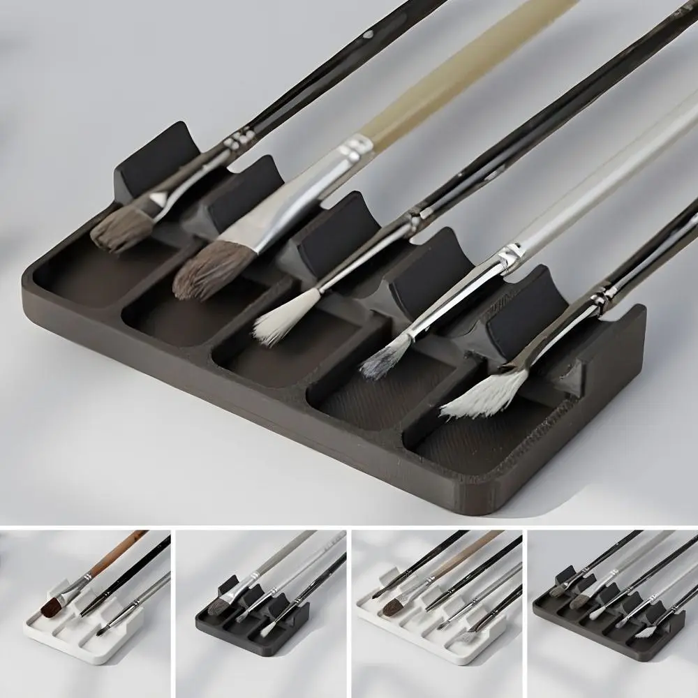 3D Printed Plastic Brush Holder Durable Lightweight Brush Storage Box Easy To Clean Portable 3D Printing Holder Acrylic Painting