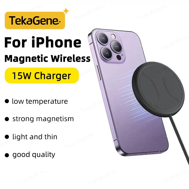 15W Magnetic Wireless Charger USB PD Type C Fast Charging Dock Station For iPhone 1514 13 12 Pro Airpods Magnetic Phone Chargers