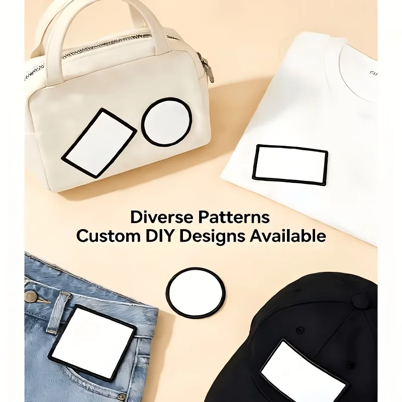 10Pcs Uv Sublimation Patches Iron on Blank Patches Fabric Repair for Hats Caps Backpack Uniforms Jeans Backpacks Accessories