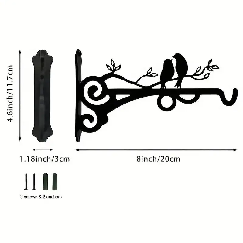 1pc Multifunctional Hanging Basket Plant Bracket Outdoor And Indoor, Plant Hook, Wall Mounted Lantern Hook, Garden Plant Flower