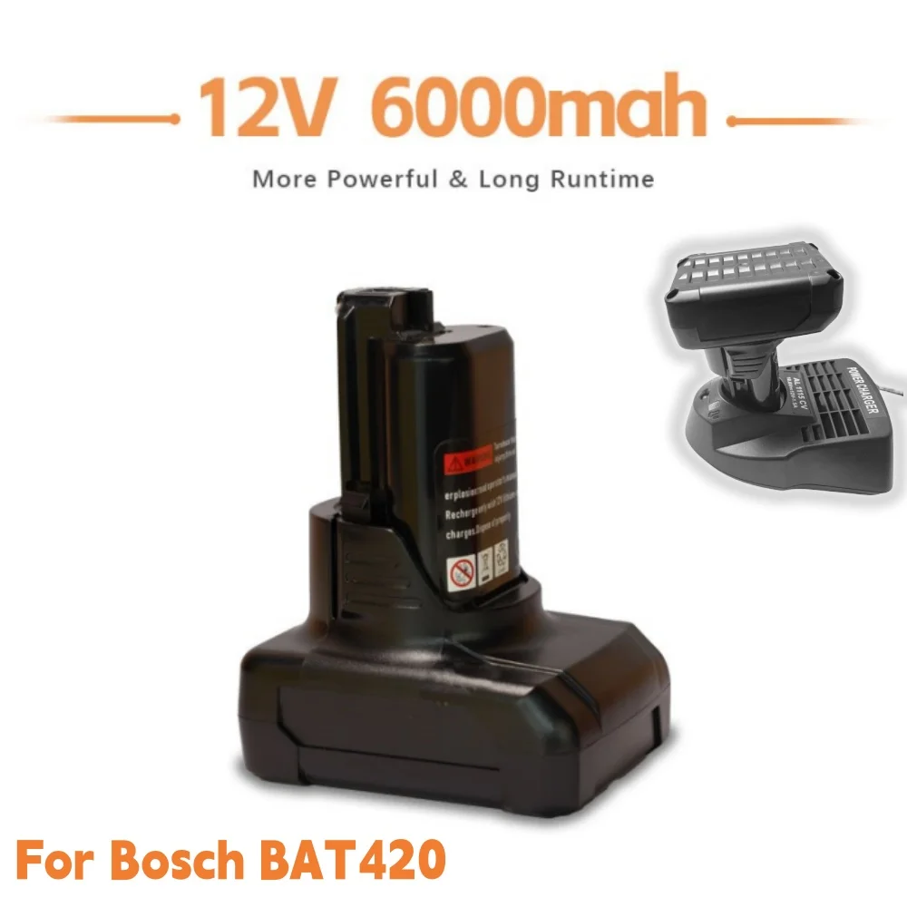 12V Bosch 6,0 Ah Li-Ion BAT420 Ersatz Batterie für Bosch BAT411 BAT412 BAT413 BAT414 Batterie Cordless Power werkzeuge