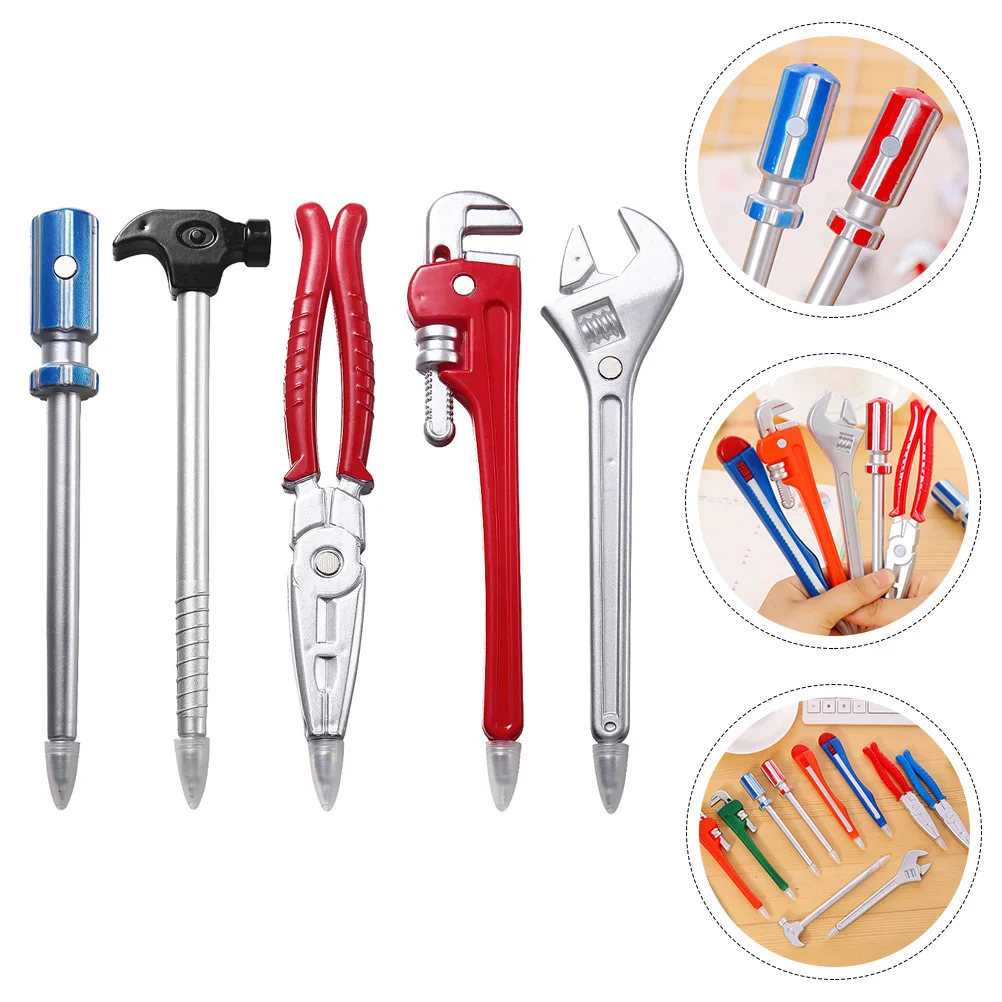 

5 Pcs Hardware Tool Pen Shot Pens Ballpoint Colorful Writing for Students Cute Miss