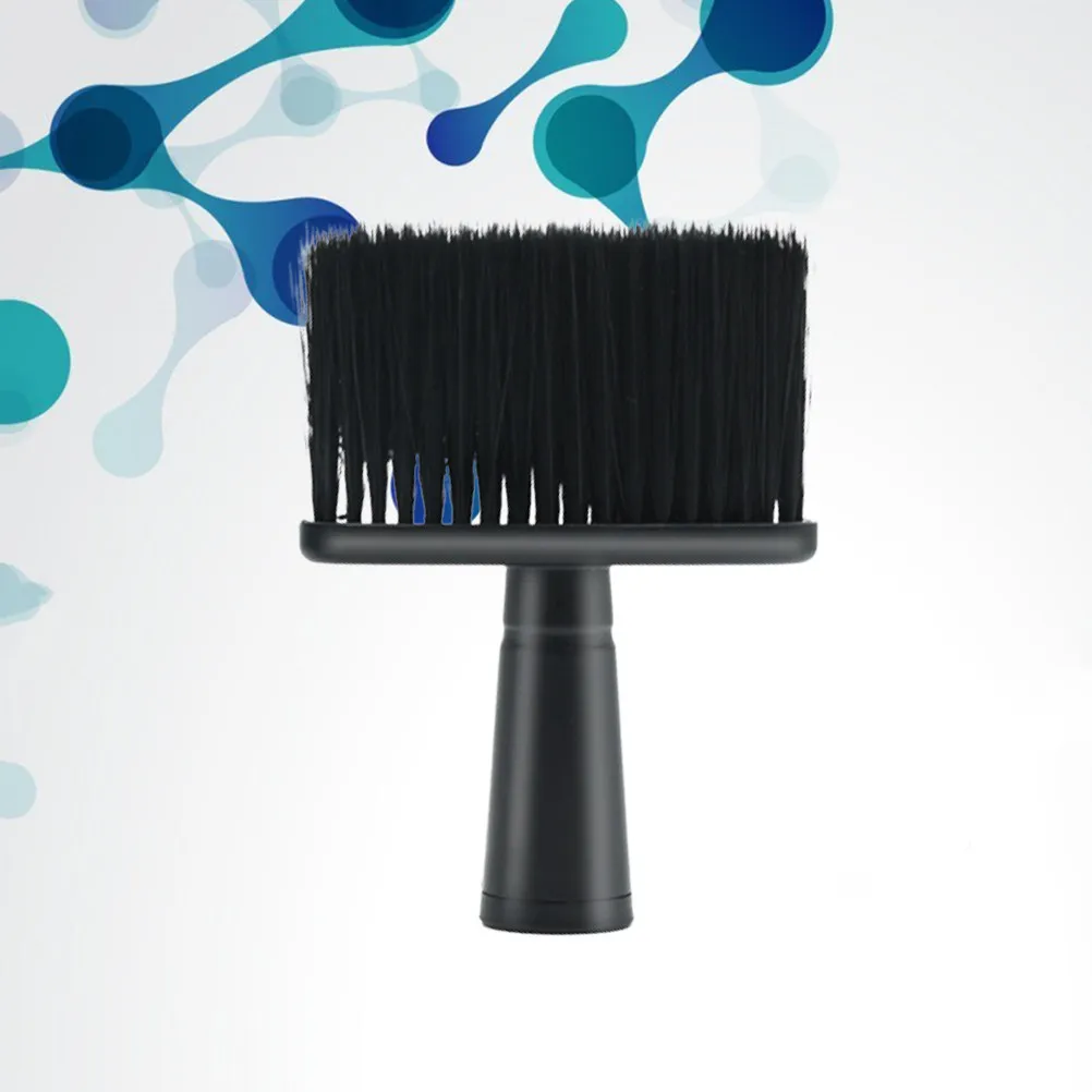 

Black Plastic Handle Soft Hair Salon Brush Broken Hair Cutting Bristle Brush Neck Cleaning Portable Styling Gift Professional