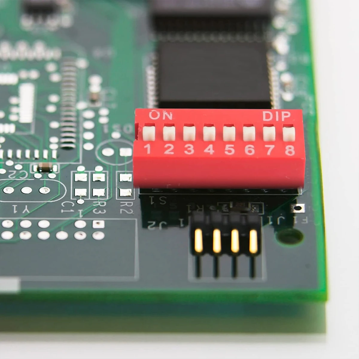 40PCS Double Row Dip Switch Combo Kit 1 2 3 4 6 8 10 12 Position 2.54mm PCB Mountable Switch Dip DIL Switch Boards and Arduino