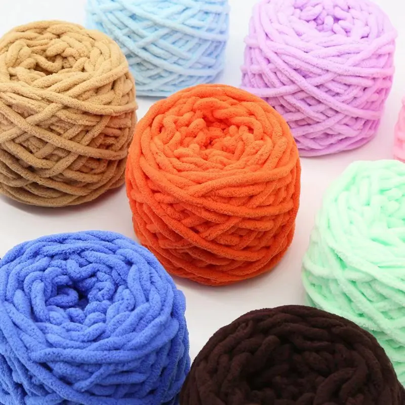 95g/Ball Multi Color Ice Line Thread Thick Wool Yarn DIY Soft Warm Blended Colorful Dye Hand Knitting Blanket Scarf Crochet Yarn