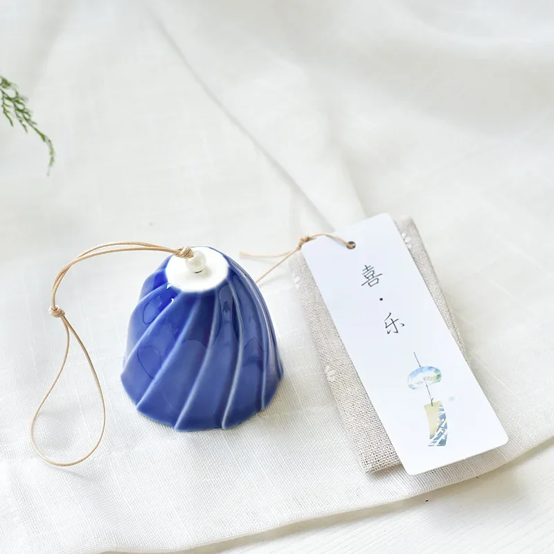 Handmade Japanese‑Style Wind Chime Blessing Bell Pendant Home Wall Decor Rearview Mirror Car Hanging Wish Ornament