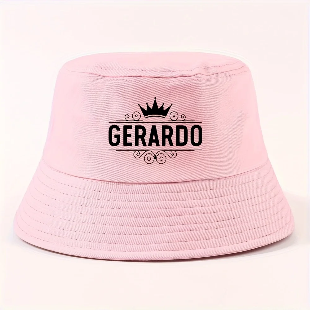 1 sombrero de pescador con corona, estampado con diseño GERARDO, ideal para deportes al aire libre y senderismo, un regalo para personas que piensan en los demás.