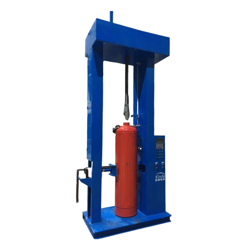 Professional Grade 50L Stainless Steel Gas Cylinder Testing Equipment Hydraulic Powered Valve Relief Machine