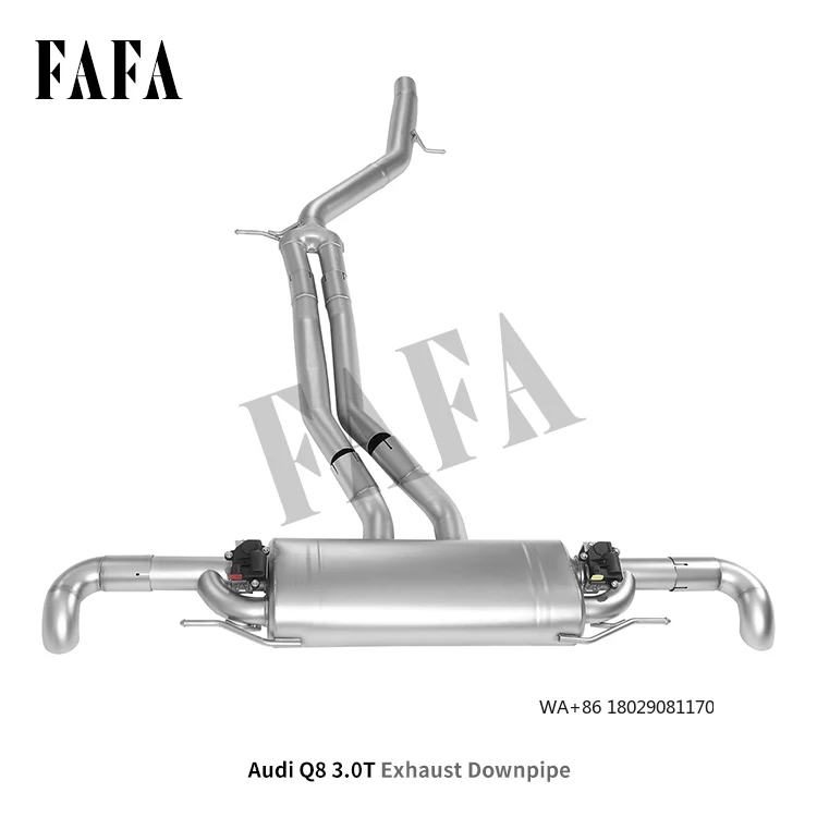 

For Q8 3.0T High-performance Exhaust System Has No Thermal Insulation for the Middle and Rear Catback Exhaust Pipes