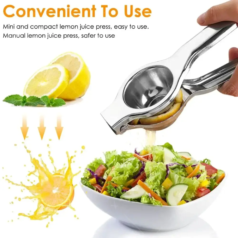 Stainless Steel Citrus Juicer Manual Lemon Squeezer Hand Pressed Fruit Juicer for Lemon Orange Easy to Clean Kitchen Accessory