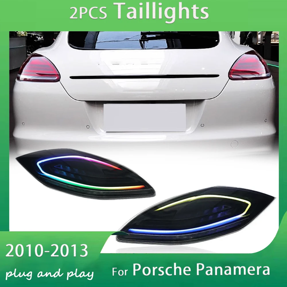 

Автомобильные задние фонари RGB для Porsche Panamera 2010 2011 2013 года, светодиодные задние фонари 970 970.1, модифицированные аксессуары