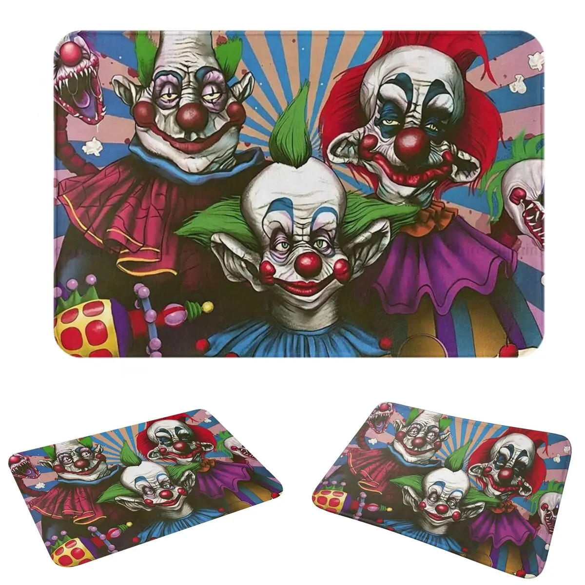 Killer Klowns From Outer Space Film Doormat Antiwear Carpet Rug Kitchen Entrance Home Floor Mat for Bathroom Footpad Mats