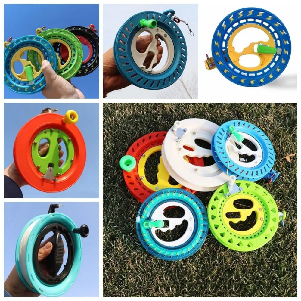 16 cm/18 cm Strumento di volo Bobina di aquilone Maniglia di volo in plastica Strumenti Strumento di volo Avvolgitore Strumento di mosca Durevole Maniglia per aquiloni Ruota per esterni