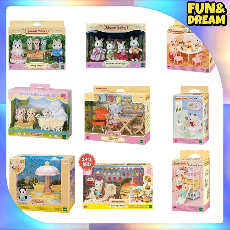 Sylvanian Families 2024 New Girl Simulation Play House Ternurines Sylvanian Familiy Children Toys Decoration Birthday Gift