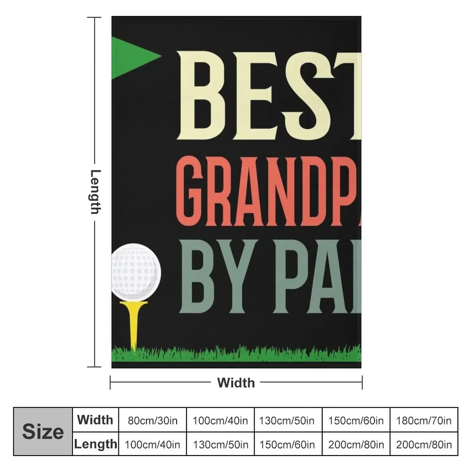 Best Grandpa By Par Throw Blanket Personalized Gift warm for winter Blankets