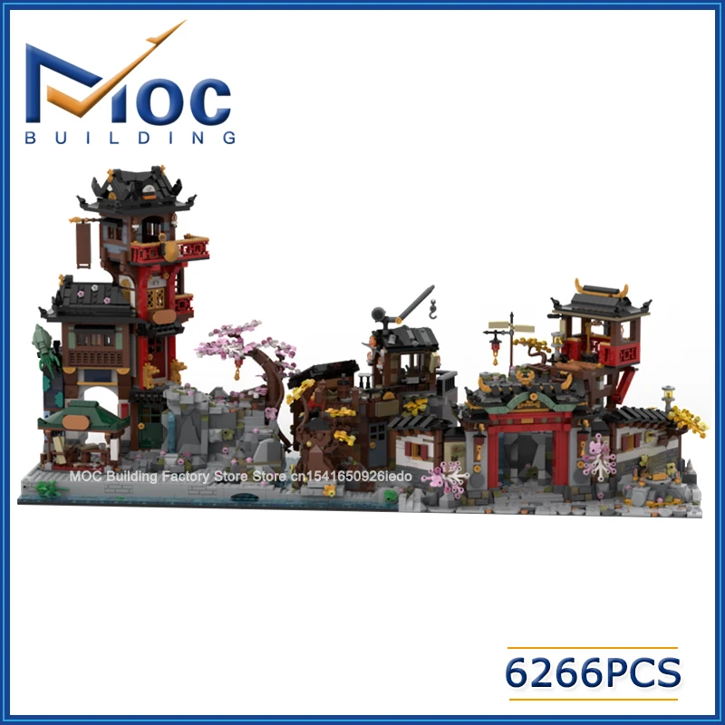 

Конструктор MOC: Модель старого города из классических фильмов и игр, набор для сборки, коллекционные игрушки, креативные подарки на Рождество