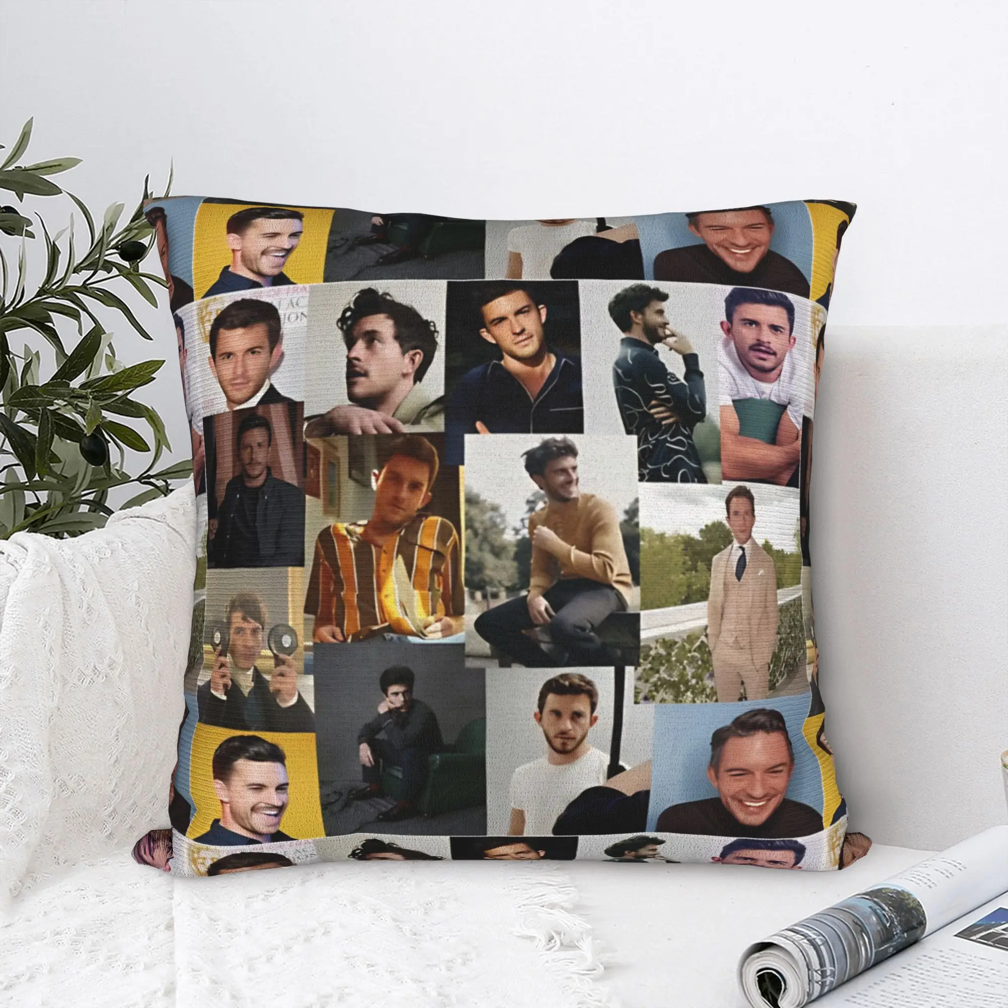 Jonathan Bailey Actor Pillowcase Polyester Cushion Cover Decorative Comedy Throw Pillow Case Cover Seater Zippered 18'