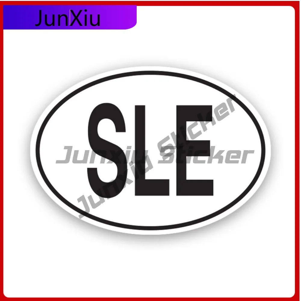 

Sle Sierra Leone Country Code Oval Cool Bumper Waterproof Vinyl Decal For Letter Boxe High Quality Fun Fun Unique Fun Protection