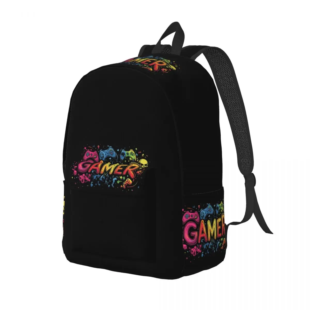 Gamer Controller Video Game Gaming Gamepad Backpack Daypack Large Capacity Kids BookBag School Bag Shoulder Bags for Boys Girls