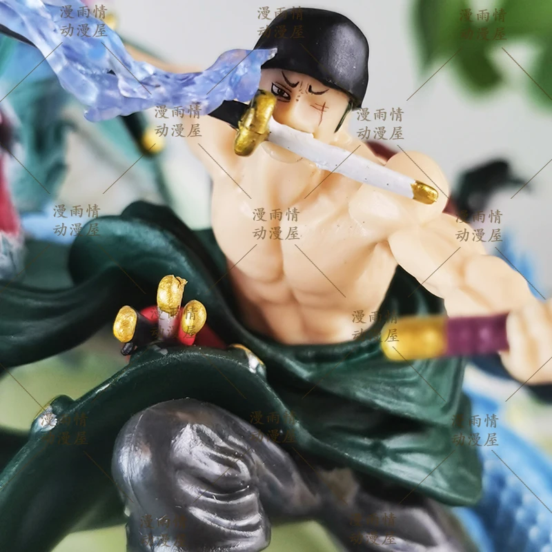 One Piece Anime Figure Gk 24cm Wanokuni Soryu Zoro Swordsryu Super Large Collectible Model Ornament Statue Gift