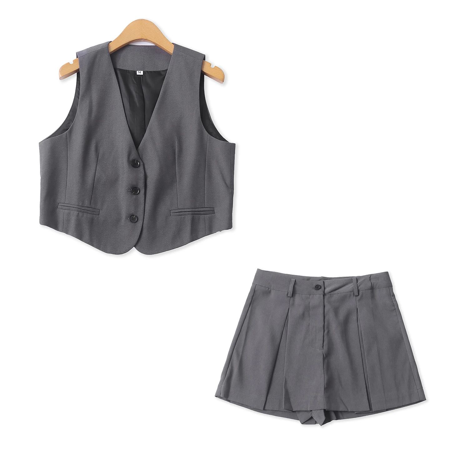 Fashionable College Style Set Summer New Women's Skirt Vest  Skirt Shorts Separate Sale Slim Fit High Waist Summer Outfit