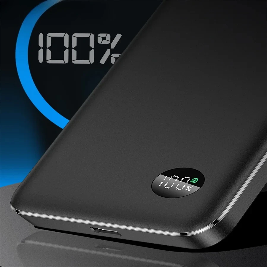 10000mAh Magnetic Wireless Power Bank Slim Portable Fast Charger Mobile External Battery for IPhone 16 Samsung Apple Watch