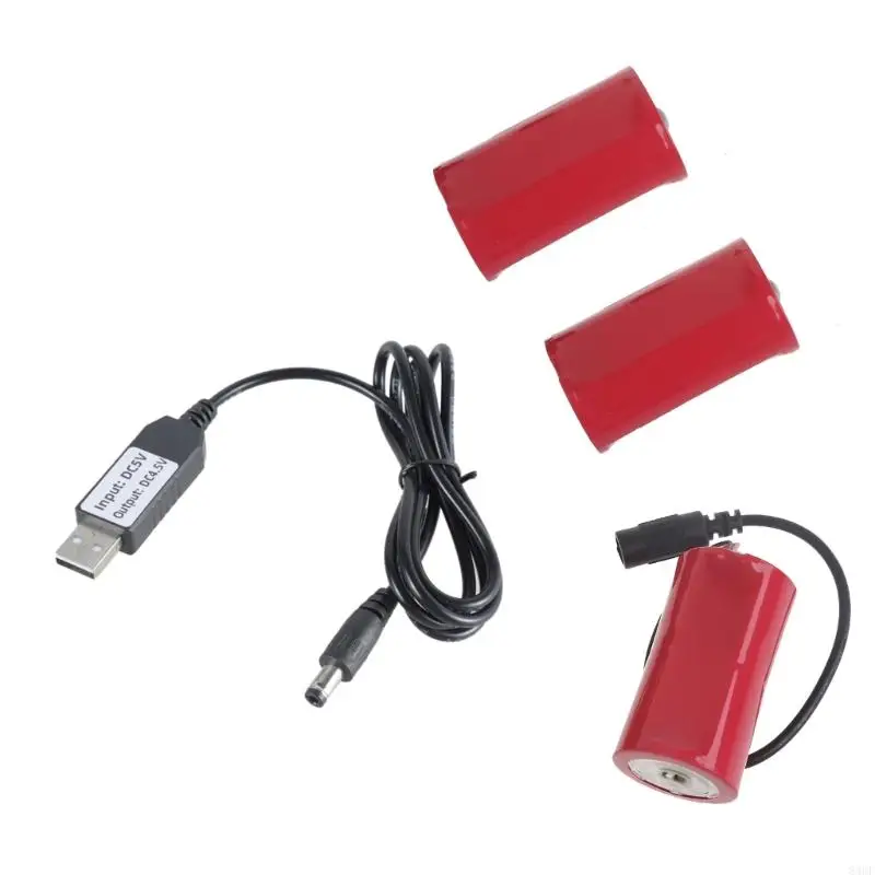 USB 5V to 4.5V Converter Cable Battery Elimination for LR20 D Battery Replace 83CF